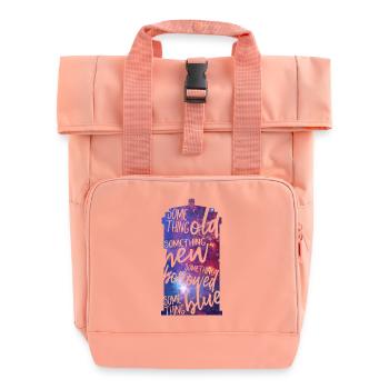 Something Old - Roll Top Backpack with Two Handles - chintz rose - Front
