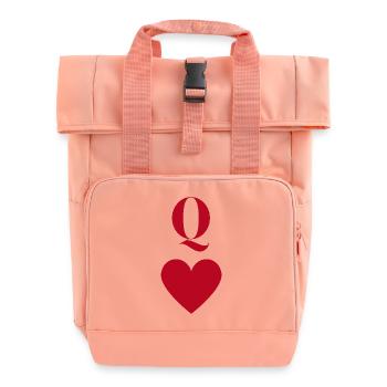 Queen - Roll Top Backpack with Two Handles - chintz rose - Front