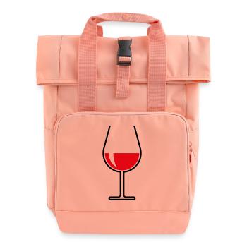 X1x GuteStimmung (Red) - Rolltop Rucksack mit zwei Griffen - Chintzrosa - Vorne