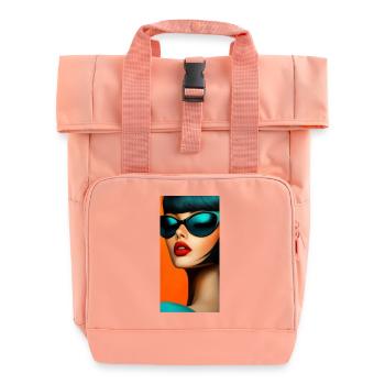Look glamour rétro futuriste - Sac à dos Roll Top à deux anses - rose liberty - Devant