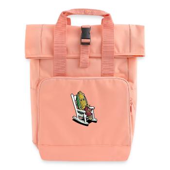 Le moment tricot de grand-mère - Sac à dos Roll Top à deux anses - rose liberty - Devant