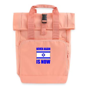 Never again is now - Rolltop Rucksack mit zwei Griffen - Chintzrosa - Vorne