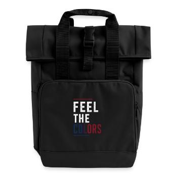 Ressentir les couleurs | Culture de la rue - Sac à dos Roll Top à deux anses - noir - Devant