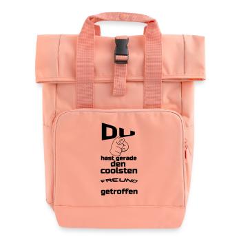 Coolster Freund Geschenk - Rolltop Rucksack mit zwei Griffen - Chintzrosa - Vorne