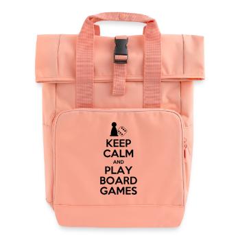 Halten Sie Ruhe - Brettspiele - Rolltop Rucksack mit zwei Griffen - Chintzrosa - Vorne