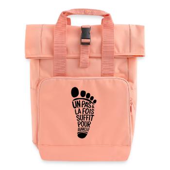 Un pas à la fois suffit pour avancer - Sac à dos Roll Top à deux anses - rose liberty - Devant