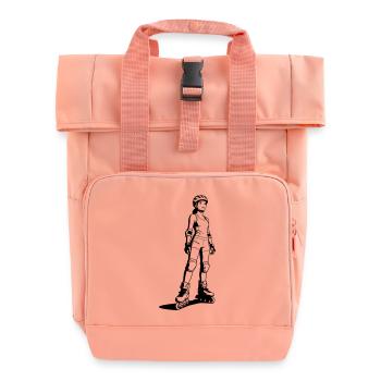 Inline-Skating - Rolltop Rucksack mit zwei Griffen - Chintzrosa - Vorne