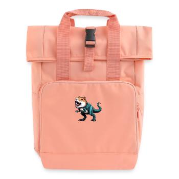 T-Rex Hamster Hybrid: Fantastisches Fabeltier - Rolltop Rucksack mit zwei Griffen - Chintzrosa - Vorne