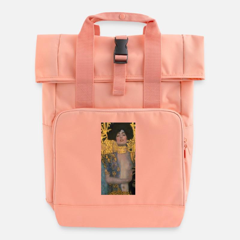 Gustav Klimt: Judith mit dem Haupt des Holofernes - Rolltop Rucksack mit zwei Griffen - Chintzrosa