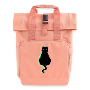 Neon Katze - Rolltop Rucksack mit zwei Griffen - Chintzrosa - Vorne