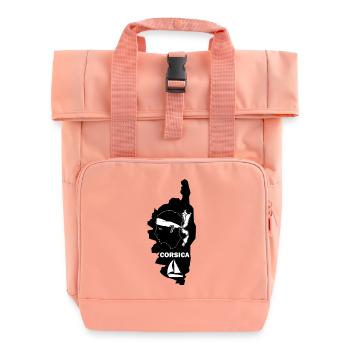 Segelboot Insel Korsica Sailboat Corsica France - Rolltop Rucksack mit zwei Griffen - Chintzrosa - Vorne