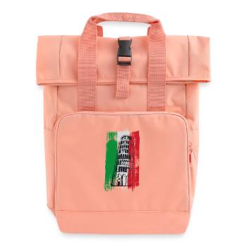 Schiefer Turm von Pisa – Italienische Ikone - Rolltop Rucksack mit zwei Griffen - Chintzrosa - Vorne