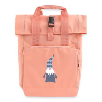 Wichtel Rauten Rhomben Weihnachten Xmas Wald  - Rolltop Rucksack mit zwei Griffen - Chintzrosa - Vorne