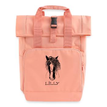 Lilly - Roll Top Backpack with Two Handles - chintz rose - Front