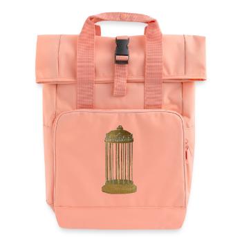 Goldener Käfig - Rolltop Rucksack mit zwei Griffen - Chintzrosa - Vorne