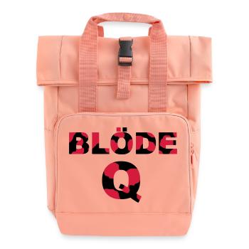 blöde Q, blöde Kuh - Rolltop Rucksack mit zwei Griffen - Chintzrosa - Vorne