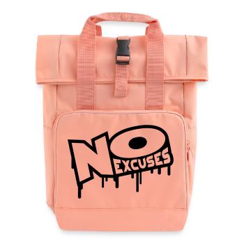 No Excuses - Roll Top Backpack with Two Handles - chintz rose - Front