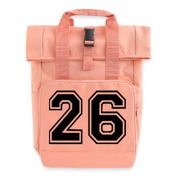 26 - Roll Top Backpack with Two Handles - chintz rose - Front
