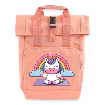 licorne de yoga - Sac à dos Roll Top à deux anses - rose liberty - Devant