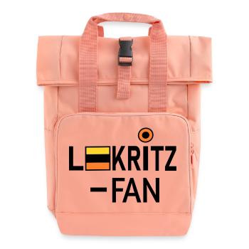 Liquorice Fan - Roll Top Backpack with Two Handles - chintz rose - Front