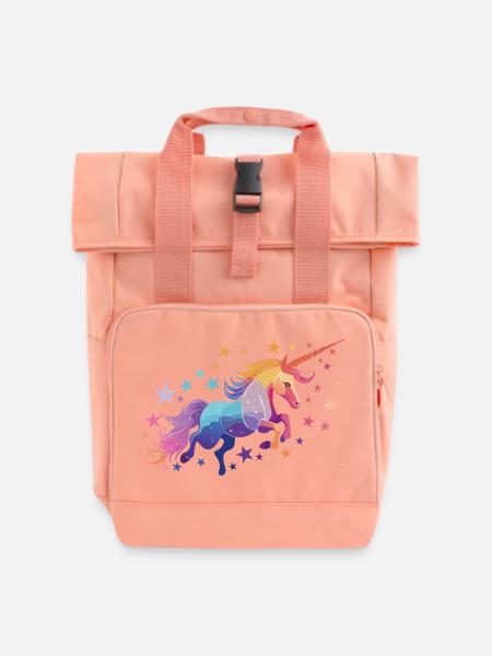 Licorne - Sac à dos Roll Top à deux anses - rose liberty