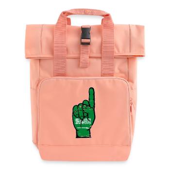 Saudi Arabia flag number 1 used - Roll Top Backpack with Two Handles - chintz rose - Front