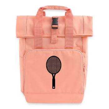 Tennis racket - Roll Top Backpack with Two Handles - chintz rose - Front
