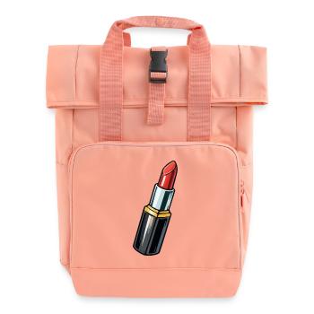 Künstlerischer Lippenstift Rot - Rolltop Rucksack mit zwei Griffen - Chintzrosa - Vorne