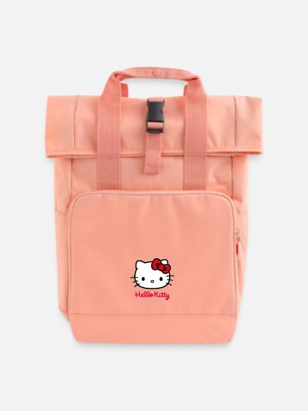 Hello Kitty Klassisches Portrait - Rolltop Rucksack mit zwei Griffen - Chintzrosa