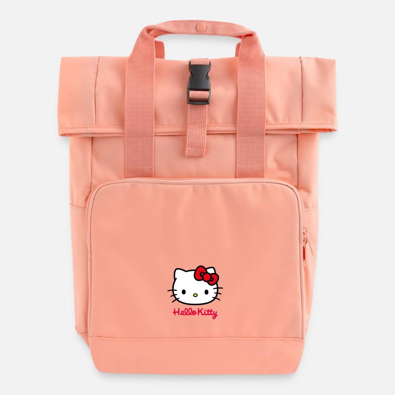 Hello Kitty Klassisches Portrait - Rolltop Rucksack mit zwei Griffen - Chintzrosa