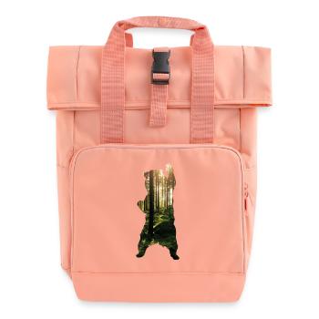 Bär Wald-Foto - Rolltop Rucksack mit zwei Griffen - Chintzrosa - Vorne