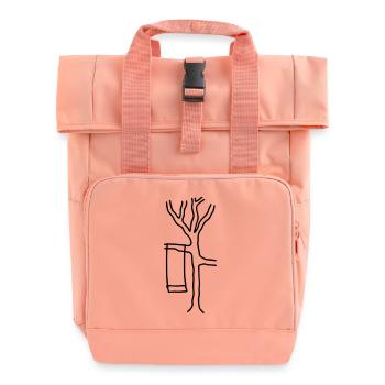 Baum Schaukel - Rolltop Rucksack mit zwei Griffen - Chintzrosa - Vorne