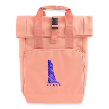 Laboe Naval Memorial – Modern Line Art Design - Roll Top Backpack with Two Handles - chintz rose - Front