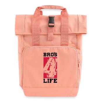 bros_4_life_cb2 - Rolltop Rucksack mit zwei Griffen - Chintzrosa - Vorne