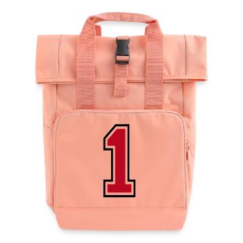 Number One - 1 - Roll Top Backpack with Two Handles - chintz rose - Front