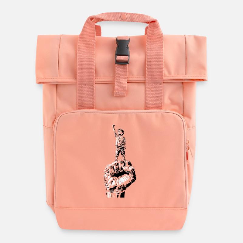 The rebellious child - Roll Top Backpack with Two Handles - chintz rose
