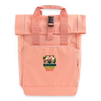 Veggie Rocks Musikband Karottenkumpels - Rolltop Rucksack mit zwei Griffen - Chintzrosa - Vorne