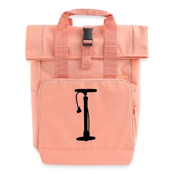 Bicycle pump - Roll Top Backpack with Two Handles - chintz rose - Front