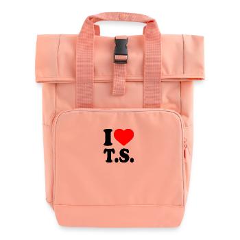 I love ts - Rolltop Rucksack mit zwei Griffen - Chintzrosa - Vorne