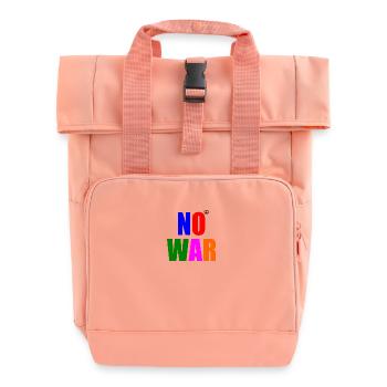 No war - Rolltop Rucksack mit zwei Griffen - Chintzrosa - Vorne