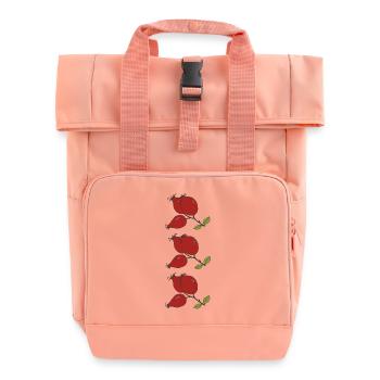 Illustration de branche de baie rouge - Sac à dos Roll Top à deux anses - rose liberty - Devant