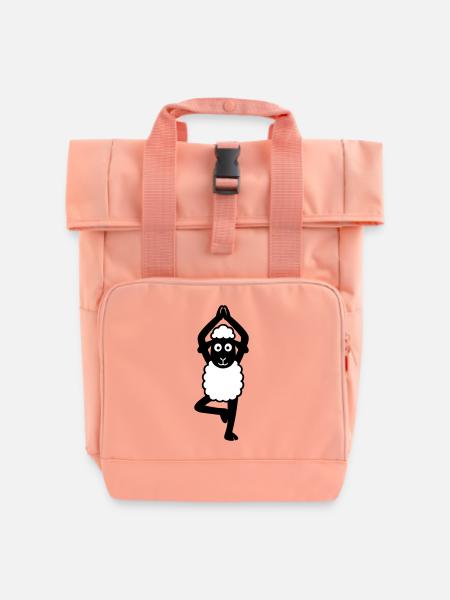 Yoga Schaf - Rolltop Rucksack mit zwei Griffen - Chintzrosa