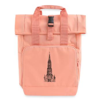 Tour de la cathédrale d’Ulm - Sac à dos Roll Top à deux anses - rose liberty - Devant