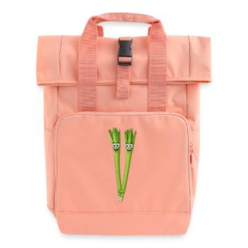 Spargelduo Lächelnd - Rolltop Rucksack mit zwei Griffen - Chintzrosa - Vorne
