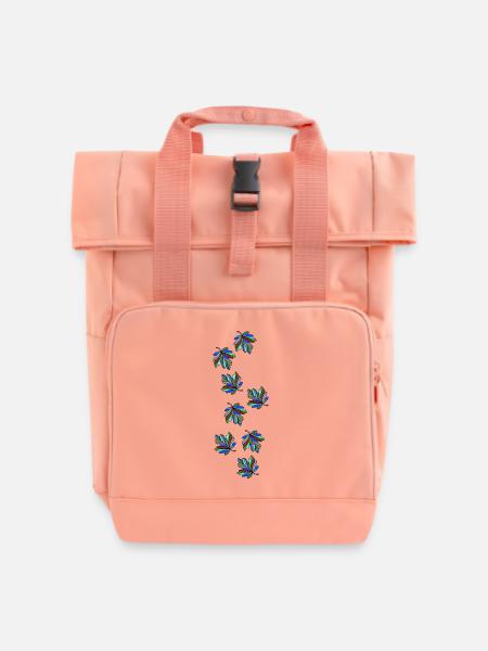 Ahorn Blätter Bunt - Rolltop Rucksack mit zwei Griffen - Chintzrosa