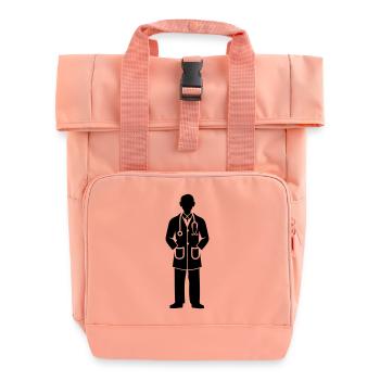 Doctor Doctor - Roll Top Backpack with Two Handles - chintz rose - Front