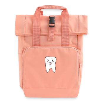 Tooth, Teeth, Dentist - Roll Top Backpack with Two Handles - chintz rose - Front