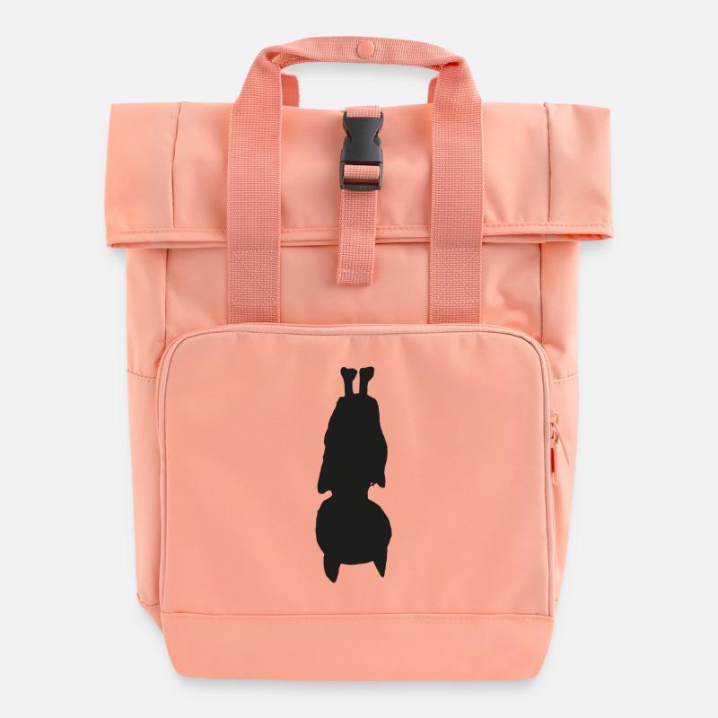 Bat - Roll Top Backpack with Two Handles - chintz rose