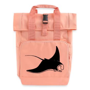 Rochen - Rolltop Rucksack mit zwei Griffen - Chintzrosa - Vorne