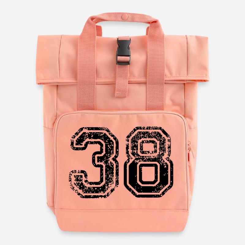 38 - Rolltop Rucksack mit zwei Griffen - Chintzrosa